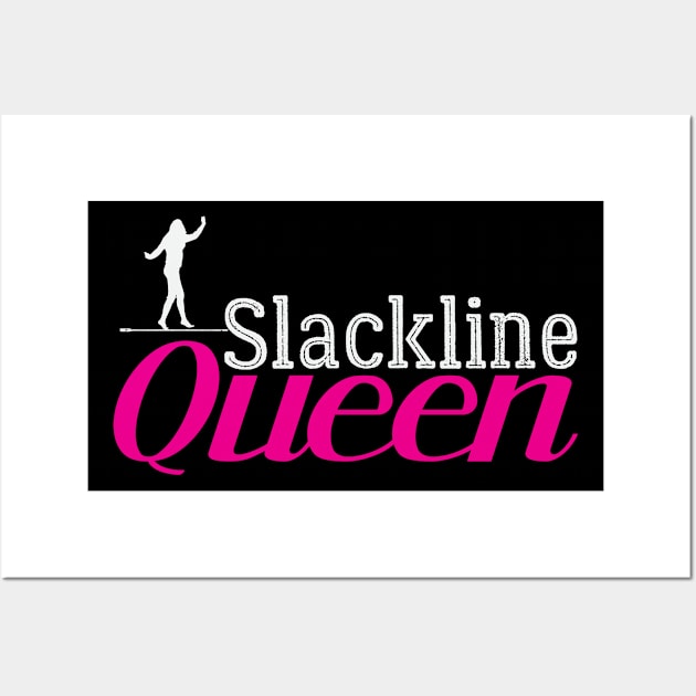 Slackline Girl Slacklining Queen Artist Wall Art by DesignatedDesigner